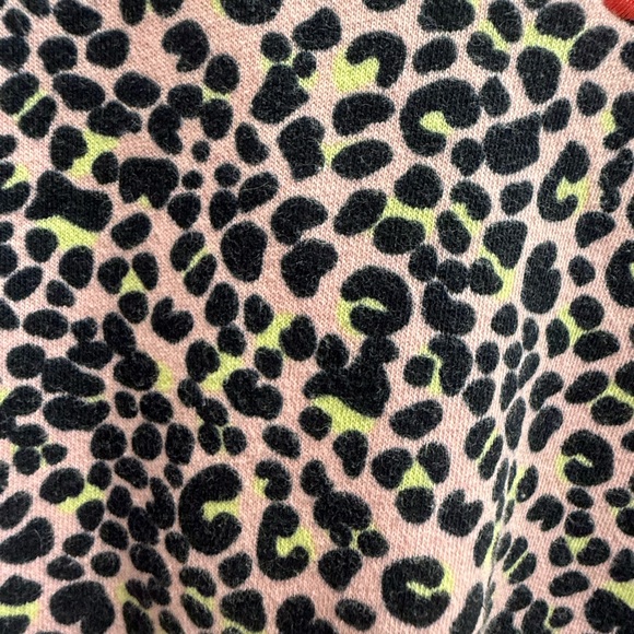Nike Crew Animal Print Oversized Sweatshirt Size Small Pink, Yellow, Black - Picture 2 of 8